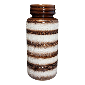 1960s Scheurich Keramik Large Patterned Floor Vase