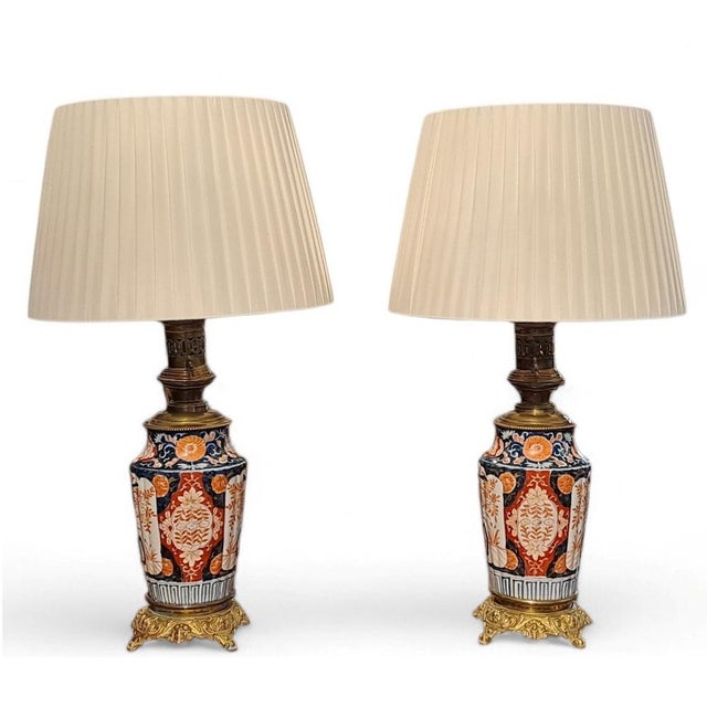 Japanese Imari Porcelain Lamps, Set of 2 For Sale - Image 10 of 10