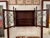 Beautiful Regency style antique mahogany & glass wall vitrine having two interior shelves and working key.