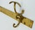 Mid 20th Century Vintage Brass Double Wall Hook For Sale - Image 5 of 7
