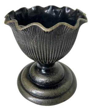 Hand-Decorated Cast Iron Goblet Planter