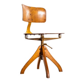 Swivel Desk Chair Sprung Seat by Giroflex, 1950s For Sale