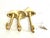 Brass Mushrooms Triple Wall Hook For Sale - Image 4 of 7