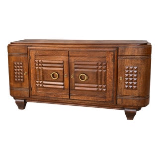Oak Sideboard attributed to Charles Dudouyt, France, 1940 For Sale
