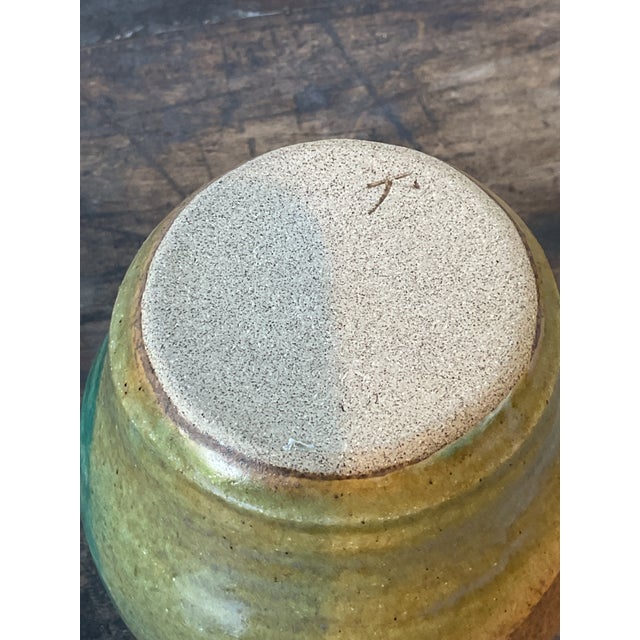 Ceramic Vintage Original Studio Pottery Ruffle Vase For Sale - Image 7 of 12