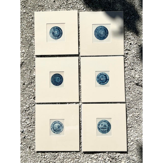 Vintage Boho Transferware China Original Prints - Set of 6 For Sale - Image 10 of 10