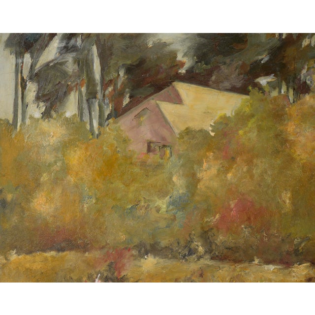 House In The Woods, 1964 - Original Oil Painting On Masonite 1964 Original oil painting by New York area artist Dickson...