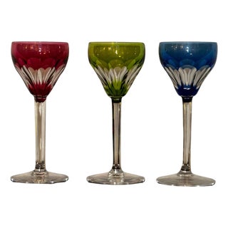 Vintage Wine Glasses from Val Saint Lamber, 1950s, Set of 11 For Sale