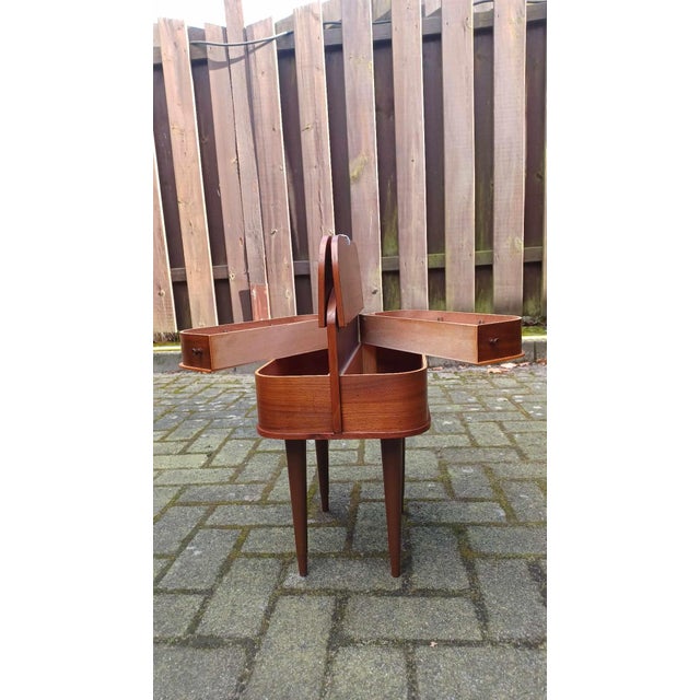Danish Sewing Box in Teak, 1960s For Sale - Image 11 of 18