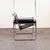Bauhaus Pair of Late 20th Century Black Leather Wasilly Style Chairs, Not Labeled For Sale - Image 3 of 16