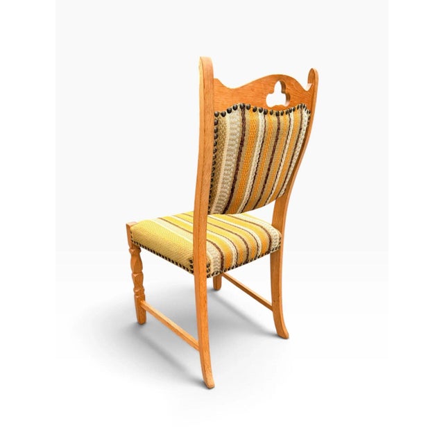 Set of Seven Danish Oak Dining Chairs by Henning Kjærnulf For Sale - Image 16 of 17