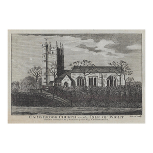 1786 Carisbrook Church Isle of Wight Architectural Engraving