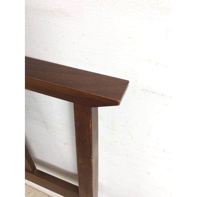 Mid Century Modern Walnut Headboard With Turned Wood Frame For Sale - Image 9 of 18