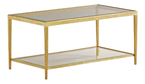 Maitland-Smith Jinx Brass Rectangle Cocktail Table