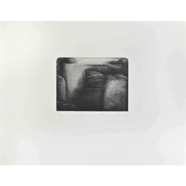 All Ends Here is an original etching realized by M. G. Poncelet. Hand-signed. Numbered. Edition, 11/30. The artwork is...