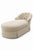 Contemporary Textured Neutral Tufted Chaise Lounge – Classic Comfort Form For Sale - Image 3 of 4