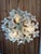 Vintage White Milk Glass Floral Flush Mount Chandelier For Sale - Image 13 of 14