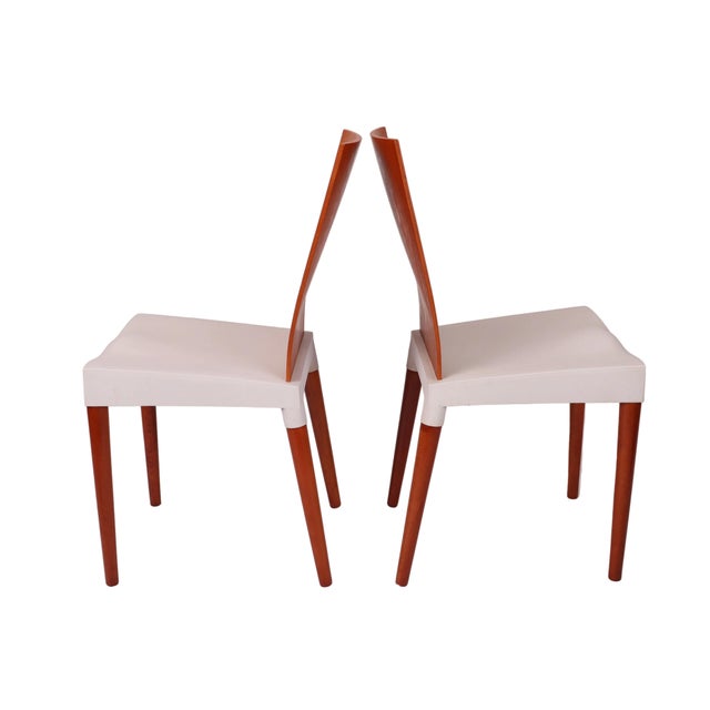 Contemporary Philippe Starck for Kartell "Miss Trip" Side Dining Chairs in Light Gray - A Pair For Sale - Image 3 of 9