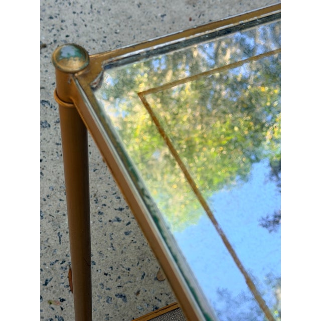 Lillian August 'Anton' Aged Brass and Shagreen Side Table For Sale - Image 14 of 14