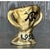 Gold Vintage Skull Motif Ceramic Loser Trophy For Sale - Image 8 of 12
