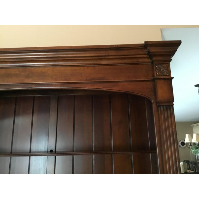 Brown Ethan Allen British Classics Motorized Tv Lift and Bookcase Cabinet For Sale - Image 8 of 11