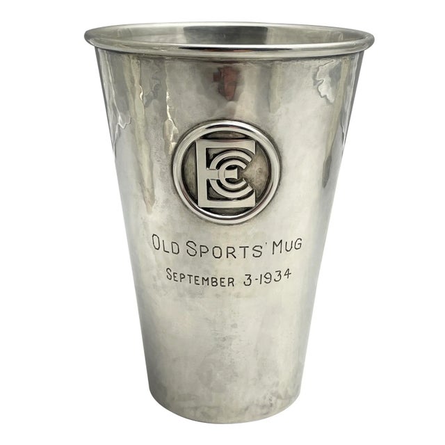 1930s 1930s Sterling Silver Art Deco Mint Julep Cups For Sale - Image 5 of 12
