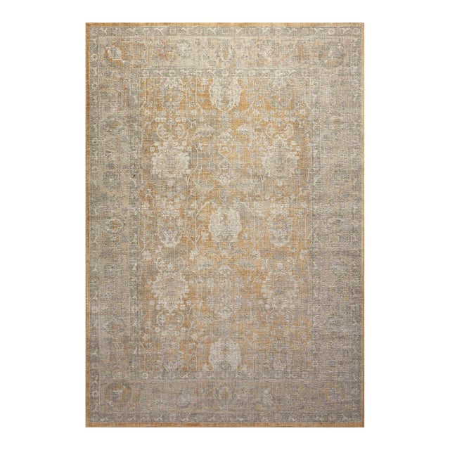 Chris Loves Julia x Loloi Rosemarie Gold / Sand 5' x 7'-10" Area Rug For Sale