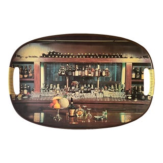 Mid-Century Melamine Bar Tray For Sale