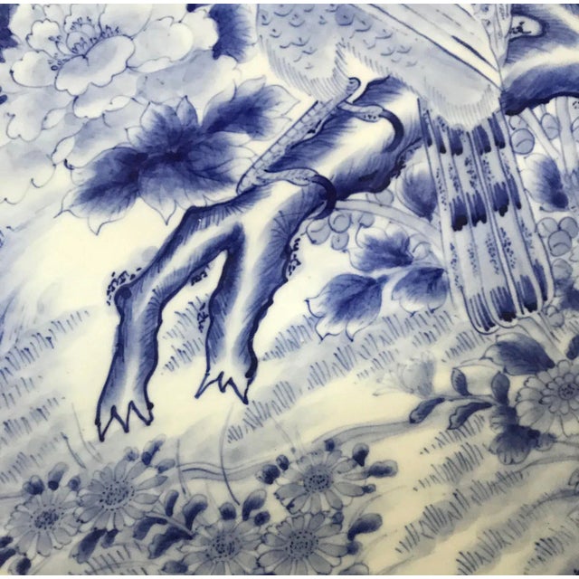 Large Antique Japanese Arita Porcelain Plate by Kajiwara Kiln For Sale - Image 9 of 13