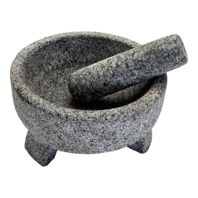 Mid 20th Century Hand Made Granite Morter & Pestel For Sale