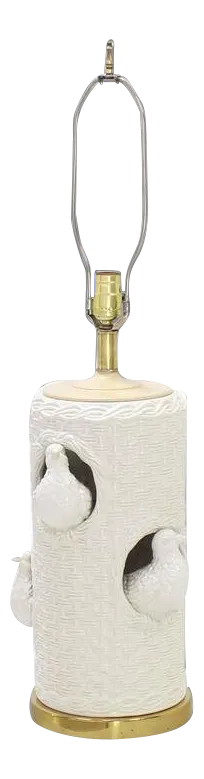 Figural Pottery "Bird Nest" Table Lamp