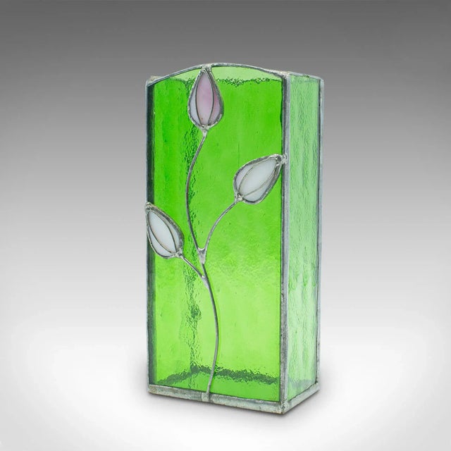 English 1910s Antique Edwardian English Glass Slip Vase For Sale - Image 3 of 12