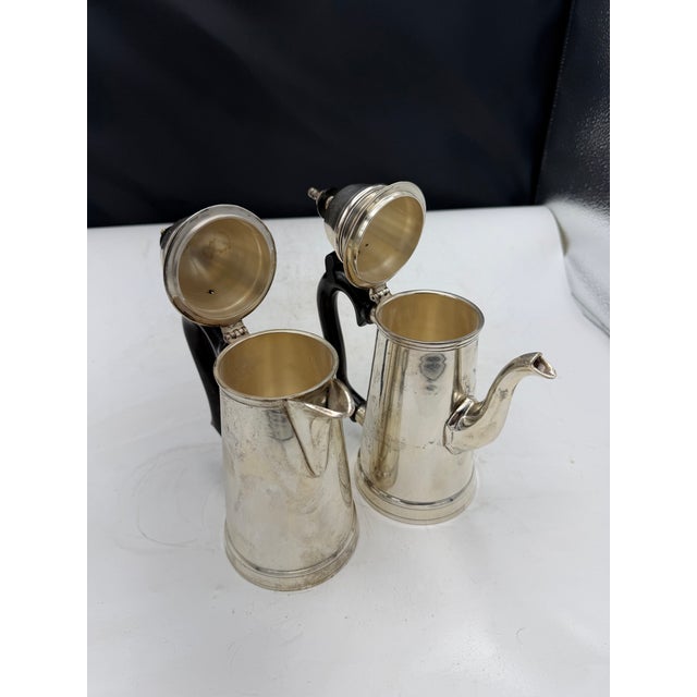 1950s Pair of Vintage Silverplate Coffee Pots For Sale - Image 5 of 8