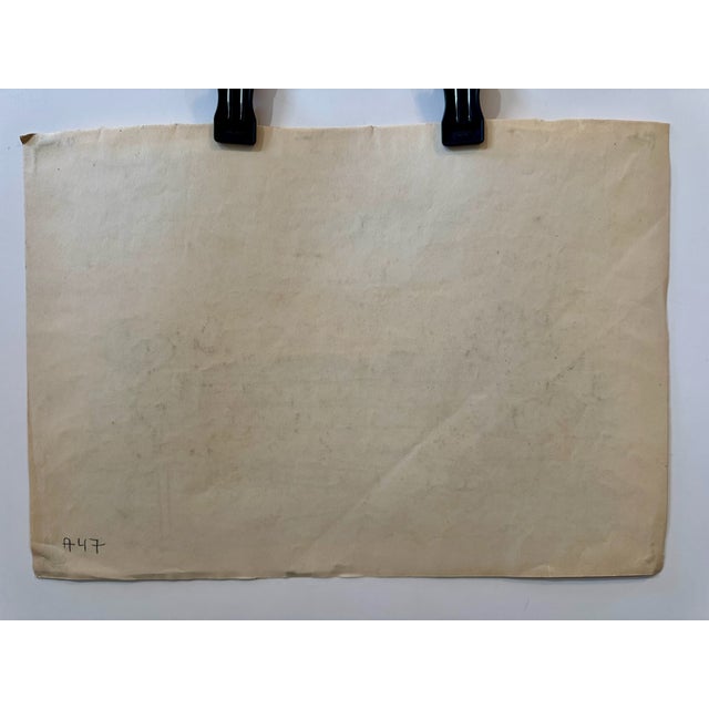 Henry Emil Salloch Original Watercolor on Paper Rural Landscape Study, 1930. For Sale In Atlanta - Image 6 of 7