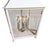 Urban Electric Brand Custom White Lantern With Clear Glass and Yellow Interior For Sale - Image 6 of 12