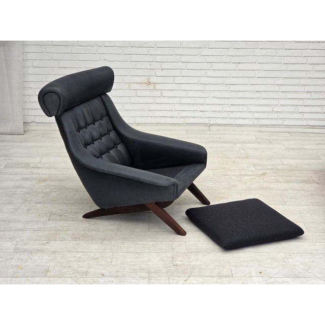 1970s Leather Armchair by Illum Wikkelsø, 1970s For Sale - Image 5 of 17