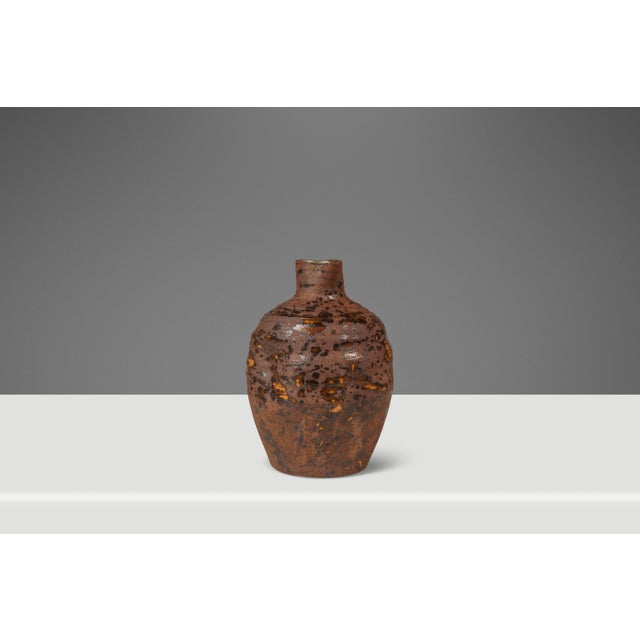 Set of Two (2) Miniature Vintage Ceramic Japanese Shigaraki Yaki Ikebana Flower Vases Vessels, Japan, C. 1960s For Sale - Image 18 of 18