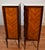 1900s Pair Antique French Louis XV Walnut & Satinwood Marble Top Lingerie Stands For Sale - Image 16 of 18