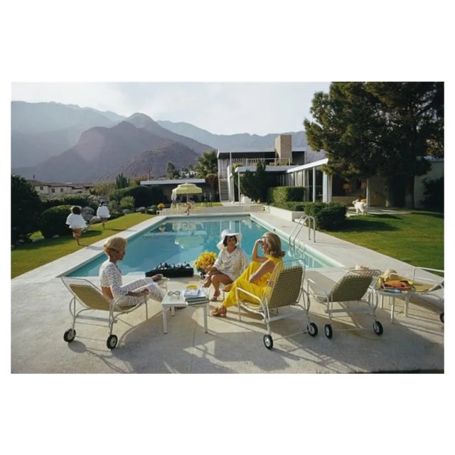 Slim Aarons, Poolside Gaze, Estate Stamped Photographic Print, 1970 / 2020s For Sale
