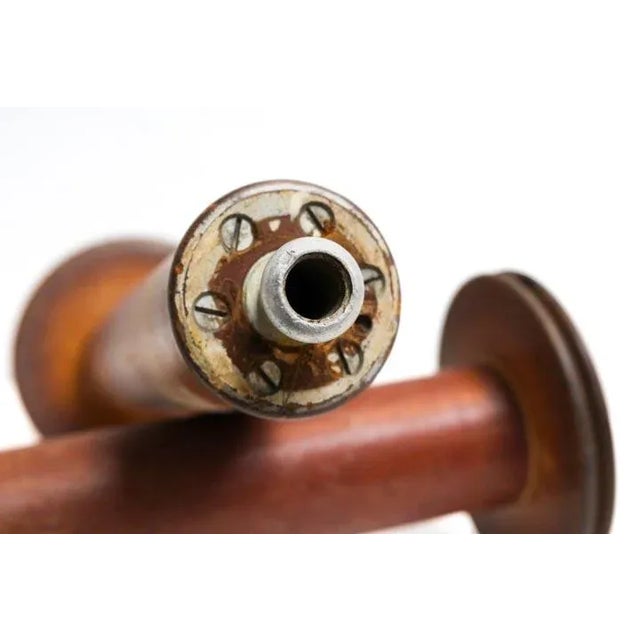 Chestnut Textile Spool Set of Two For Sale - Image 8 of 10