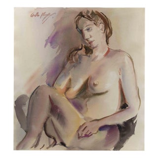 Carlo Ravagnan, Nude, 1960s, Watercolor For Sale