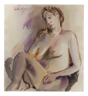 Carlo Ravagnan, Nude, 1960s, Watercolor