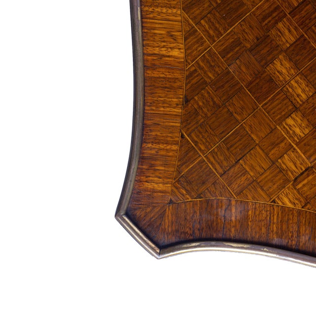 Set Three Louis XV-Style Kingwood and Parquetry Nesting Tables, French, C. 1880 For Sale - Image 10 of 13
