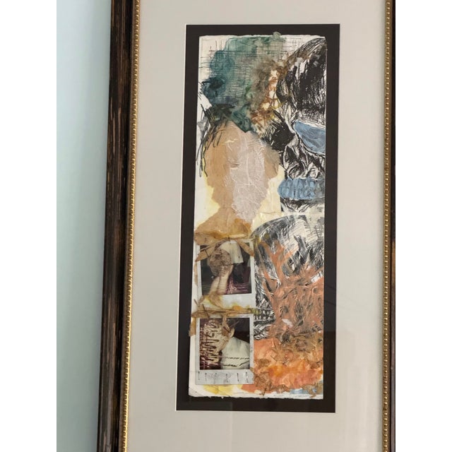 Original Large-Scale Contemporary Abstract Mixed Media Collage, Professionally Framed For Sale - Image 4 of 12