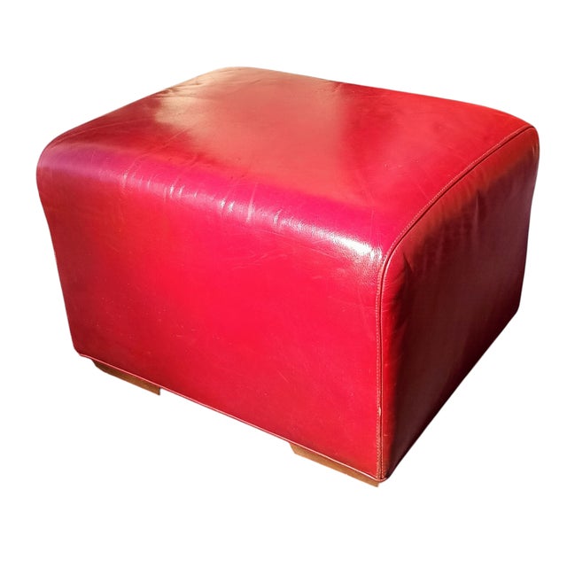 American Experience a Timeless Comfort and Craftsmanship With These Vintage Club Chair & Ottoman. For Sale - Image 3 of 6