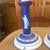 Neoclassical 1970s Wedgwood Blue Candlestick Lamps - a Pair For Sale - Image 3 of 7
