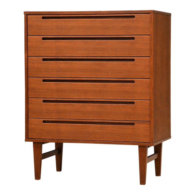 1960s Danish Modern Teak Tall Dresser by Torring Mobelfabrik For Sale