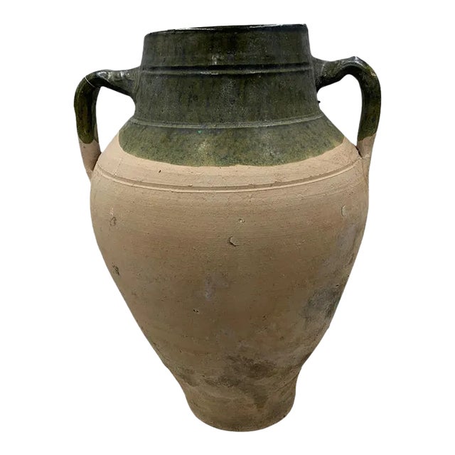 Vintage Turkish Terracotta Oil Jar For Sale