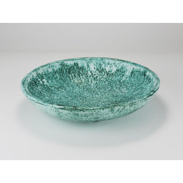 Large Turquoise Ceramic Fruit Bowl by Eva Ruffoni, Italy, 1980s For Sale - Image 10 of 18