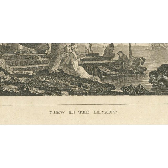 19th Century View in the Levant, Ottoman Harbour and Fortress, 1820, Engraving on Paper For Sale - Image 5 of 12